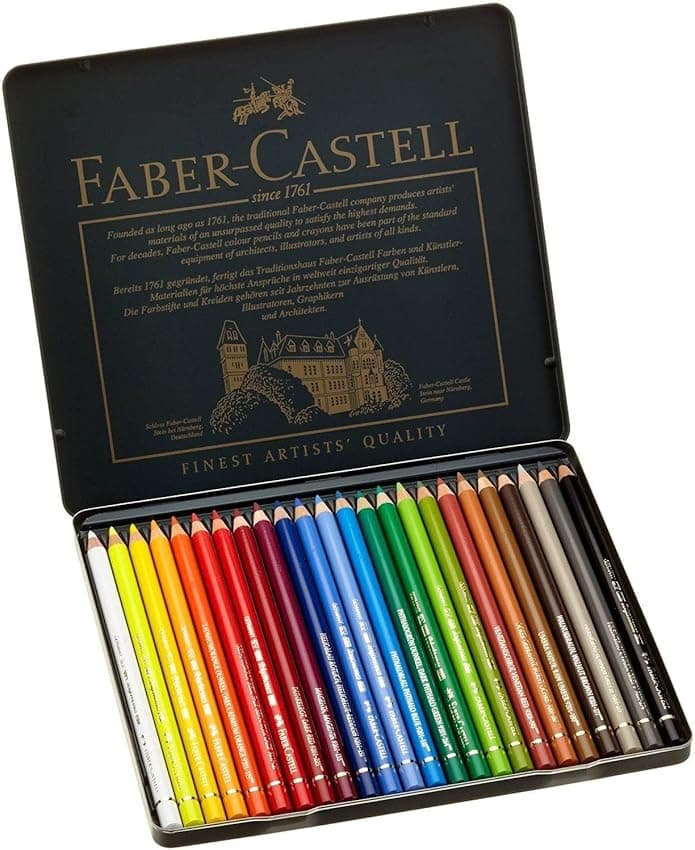 Imagen de Faber-Castell 110024 Estuche Metal con 24 Lápices Polychromos 🎨 en OfertitasTOP