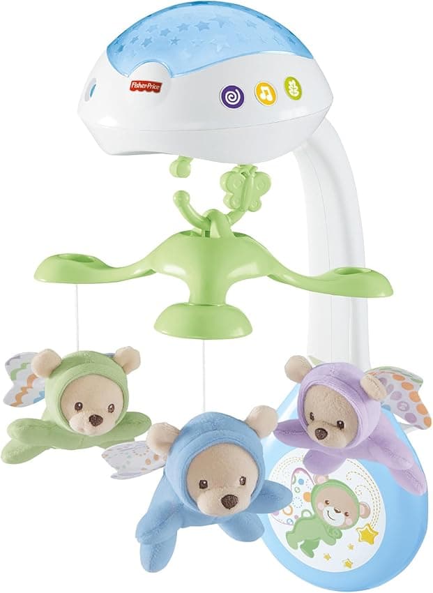 Imagen de Fisher-Price Móvil Ositos Voladores 🐻 - Sonidos y Control Remoto en OfertitasTOP