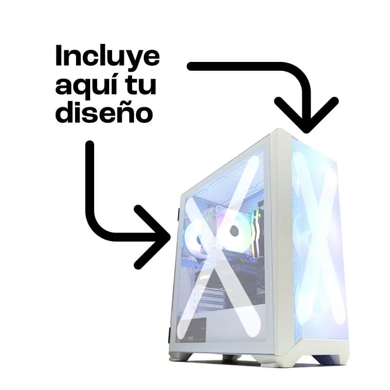 Imagen de Forgeon Arcanite ARGB Torre ATX blanca con cristal personalizable 🖥️ en OfertitasTOP
