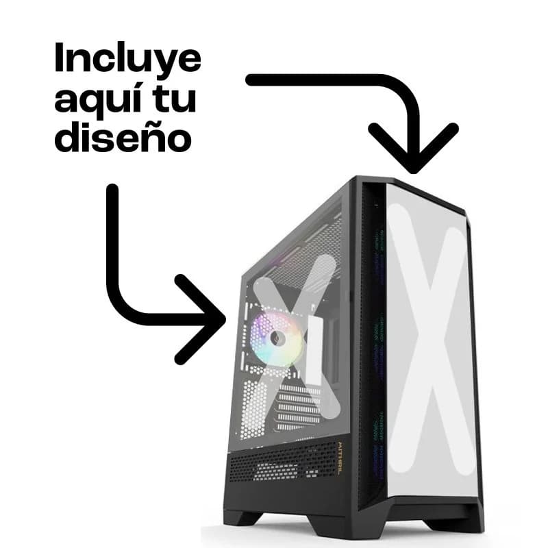 Imagen de Forgeon Mithril ARGB Torre ATX negra con cristal personalizable 🖥️ en OfertitasTOP