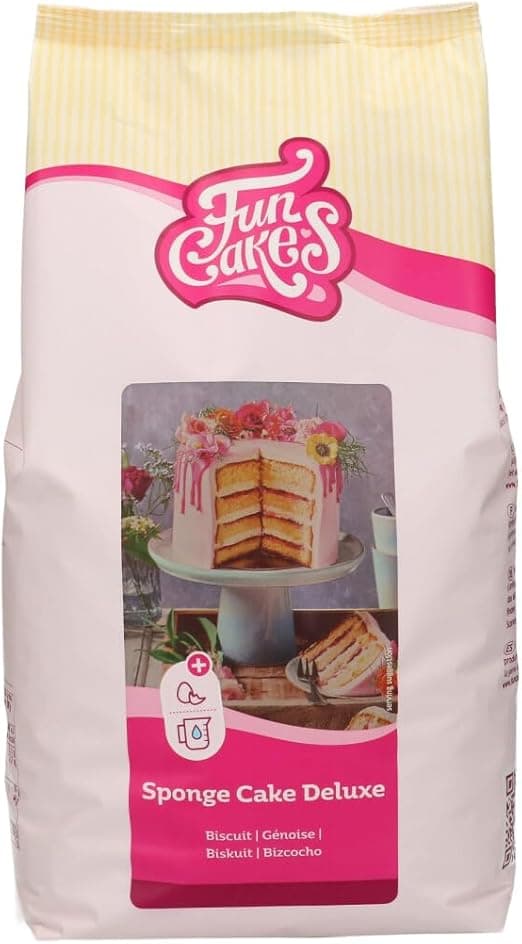 FunCakes Preparado para Bizcocho Deluxe 🍰 4 Kg, Ligero y Halal