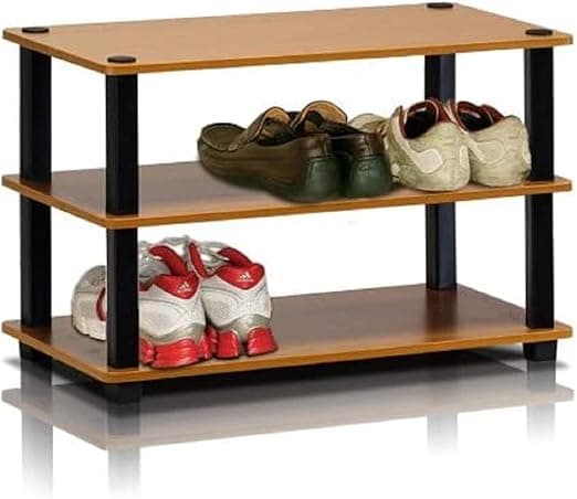 Furinno Zapatero Cereza y Negro 🟤 Minimalista y Funcional