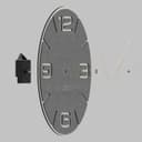 Thumbnail 4 de Giallobus Reloj de Madera MDF Grey Wood 30x30cm 🕰️