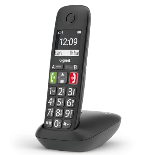 Gigaset E290 Teléfono DECT botones grandes negro 📞
