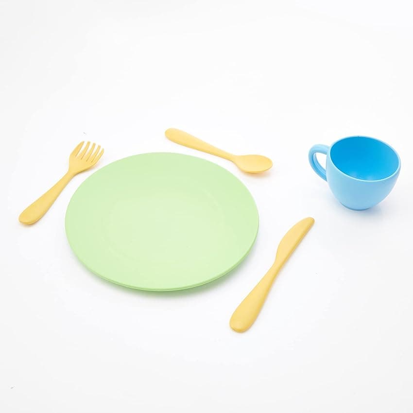 Green Toys - Set  de Platos y Cubiertos Ecológicos 🍽️