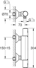 Thumbnail 3 de GROHE Precision Start Mezclador Ducha Termostático Negro Mate 🚿