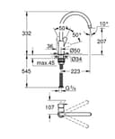Thumbnail 1 de GROHE StartEdge Grifo cocina caño alto 360º 30529001 🚰