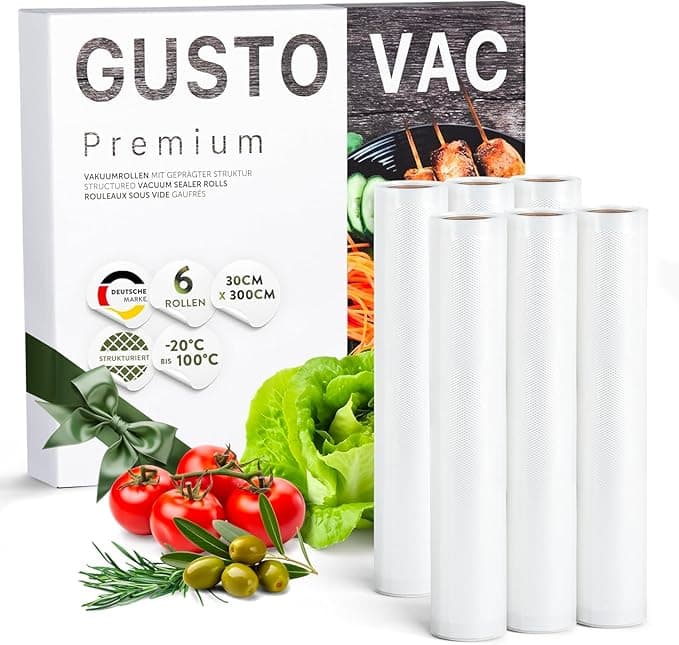 GustoVac Rollo de Papel Al Vacío 6x30x300 cm 🍽️