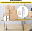 Thumbnail 2 de Happybuy Patas de Mesa de Acero, Ajustables y Resistentes 🛠️