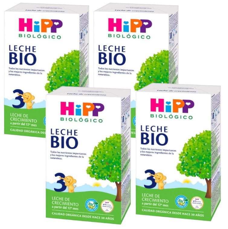 Imagen de HIPP Leche Biológica Crecimiento 3 BIO +12m 4x500g 🍼 en OfertitasTOP