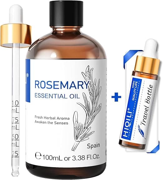 HIQILI Aceite de Romero 100ML para Aromaterapia y Humidificación 🌱