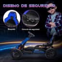 Thumbnail 4 de HOMCOM Go Kart Eléctrico Infantil 🚗 Velocidad Ajustable 12V Azul