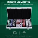 Thumbnail 3 de HOMCOM Maletín de Poker Profesional con Fichas y Cartas ♠️