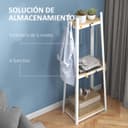 Thumbnail 2 de HOMCOM Perchero de Pie con Ganchos y Estantes 🌿