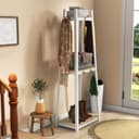 Thumbnail 5 de HOMCOM Perchero de Pie con Ganchos y Estantes 🌿