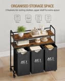 Thumbnail 1 de Hzuaneri Cesto de Ropa Sucia con 3 Bolsas Extractibles🧺