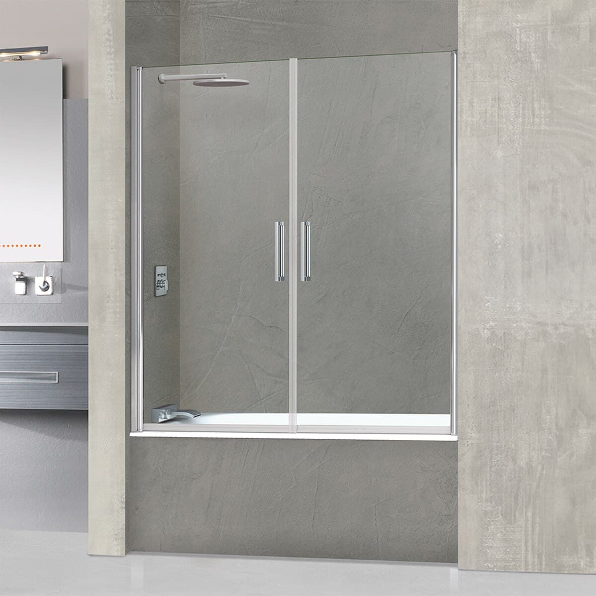 Ibermampara Arizona 2P mampara bañera 147 cm, 6 mm vidrio 🛁