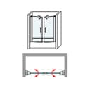 Thumbnail 3 de Ibermampara Arizona 2P mampara bañera 147 cm, 6 mm vidrio 🛁