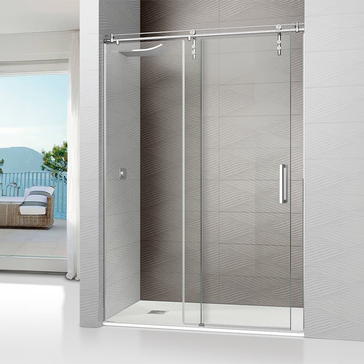 Ibermampara Rotterdam Mampara ducha 8 mm 195 cm vidrio Securizado