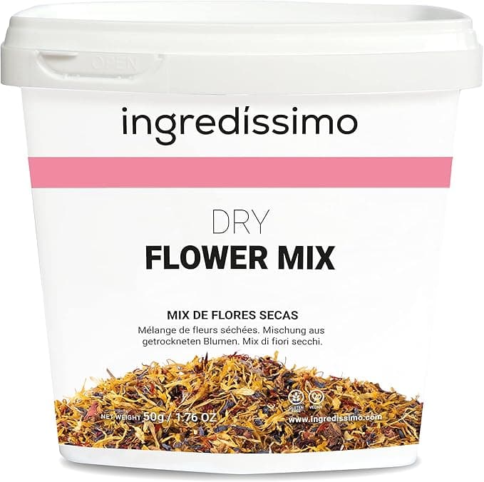 INGREDISSIMO Mix de Flores Secas 50g 🌸 Vegano, Sin Gluten