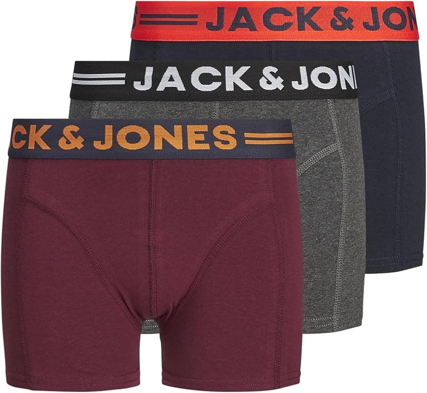 Jack & Jones Lichfield Trunks para Niños - Paquete de 3 🩳