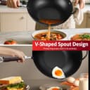 Thumbnail 3 de Jobin Wok de Acero al Carbono 32cm con Tapa y Asas de Madera 🍳