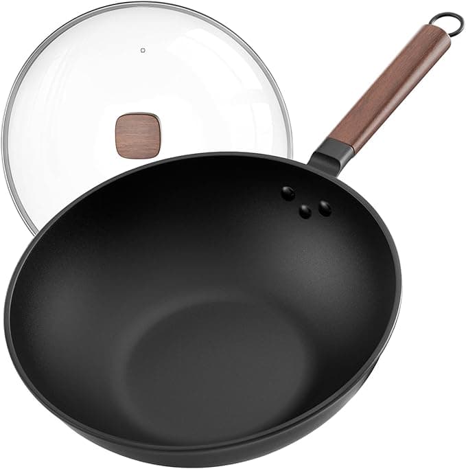 Jobin Wok de Acero al Carbono 33cm 🍳 Compatible con Inducción