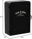 Thumbnail 2 de Kare Design Caja Fuerte Vintage con Ganchos, Negro, 31x24x13 cm