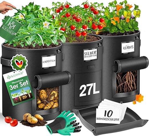 KESSER® Saco para Sembrar Patatas 27L con Ventana 🌱