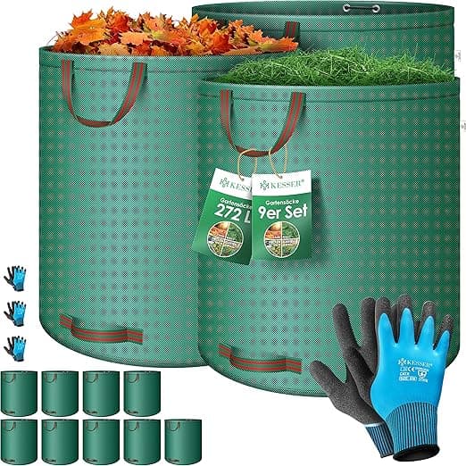KESSER® Set de sacos de jardín, 9 pcs 🌿