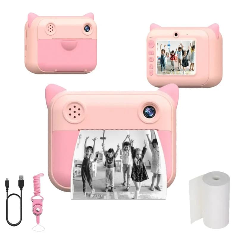Imagen de Klack Cámara Infantil Digital Rosa con Impresión Instantánea 📸 en OfertitasTOP