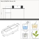 Thumbnail 2 de Lechuza Balconera Stone 80 - Maceta de riego automático 🌱