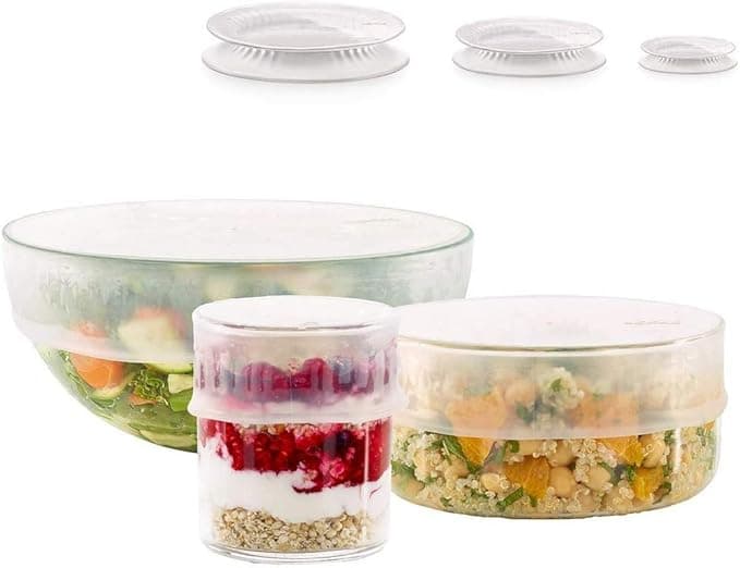 Lékué Kit de 3 Tapas extensibles para alimentos 🍽️