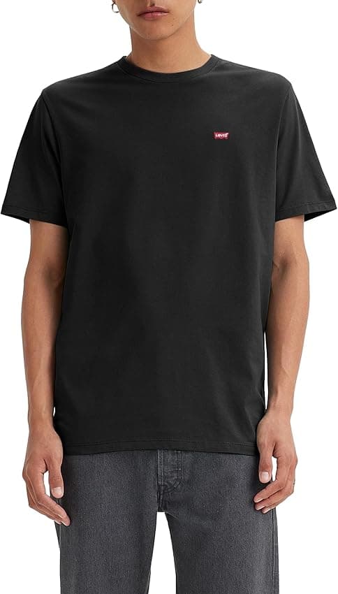 Imagen de Levi's Ss Original Housemark Tee Hombre - Camiseta Negra 🖤 en OfertitasTOP