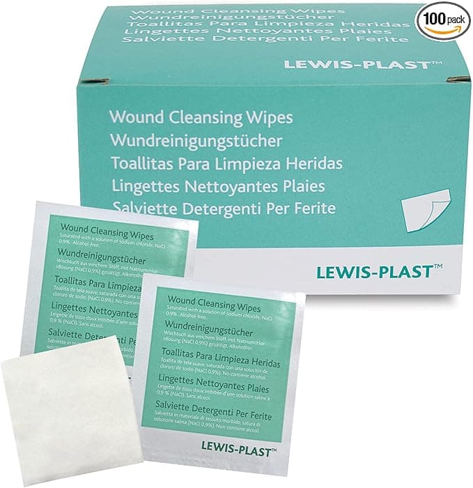 LEWIS-PLAST Toallitas Desinfectantes Antisépticas 🧴 100 Cajas