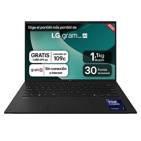 Imagen de LG gram 14Z90T 14" 1,1 kg, 32 GB, 1 TB 💻 en OfertitasTOP