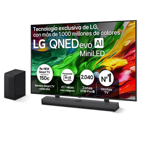 Imagen de LG QNED87 QNED evo 75" 4K (2025) + barra y soporte 📺 en OfertitasTOP