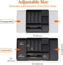 Thumbnail 1 de Lifewit Organizador de Cubiertos Ajustable 🥄 - Grande y Negro