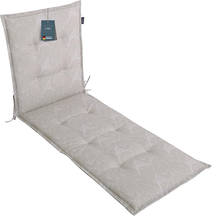 LILENO HOME Cojín para tumbona de jardín 🌿 188x60cm gris