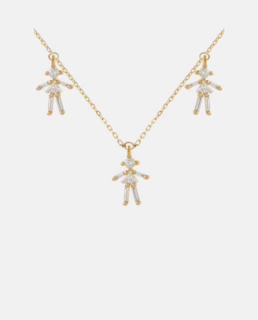 Imagen de Little Ones Collar Iconic Tres Niñas de Oro y Diamantes ✨ en OfertitasTOP