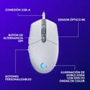 Thumbnail 5 de Logitech G203 Ratón gaming 8.000 DPI Blanco