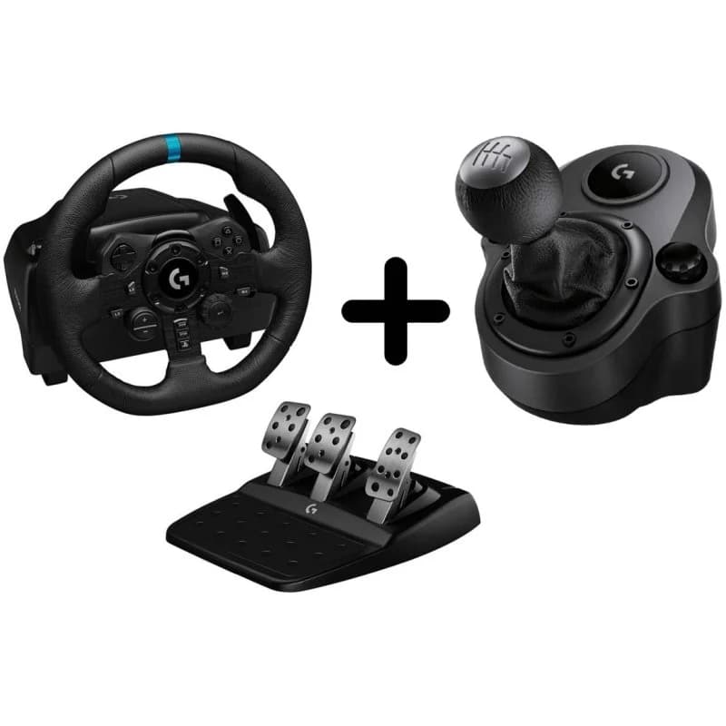 Imagen de Logitech G923 Volante y pedales + Shifter para PS4/PS5/PC 🎮 en OfertitasTOP