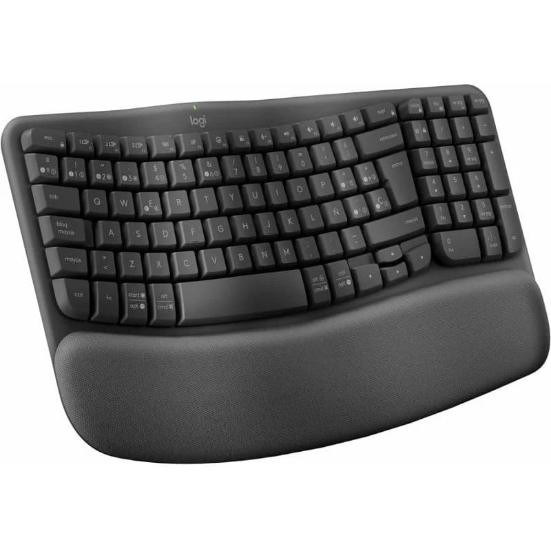 Imagen de Logitech Wave Keys Teclado inalámbrico ergonómico Bluetooth grafito ⌨️ en OfertitasTOP