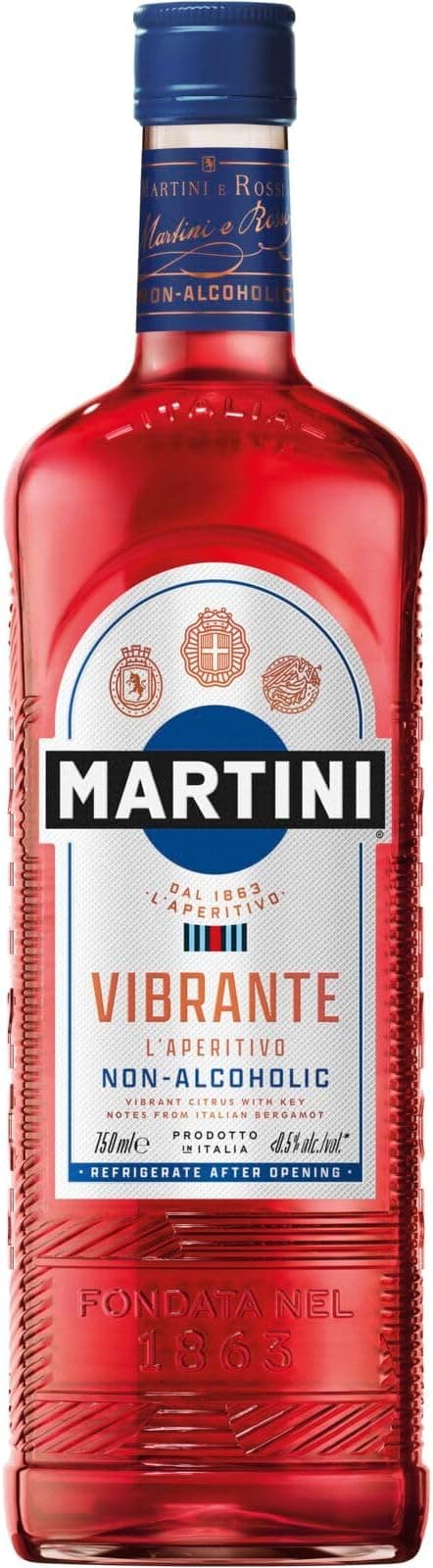 Martini Vibrante Aperitivo Sin Alcohol 🍹 750ml con Botánicos
