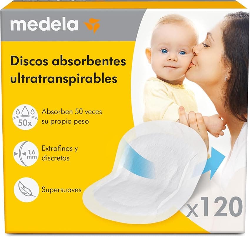 Medela discos absorbentes lactancia 120 unidades 🧴