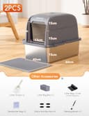 Thumbnail 6 de MeoWant Caja de arena cerrada para gatos XXL 🎧