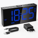 Thumbnail principal de Mesqool Reloj Despertador Digital Azul con Carga USB y Funciones