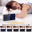 Thumbnail 2 de Mesqool Reloj Despertador Digital Azul con Carga USB y Funciones