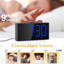 Thumbnail 5 de Mesqool Reloj Despertador Digital Azul con Carga USB y Funciones