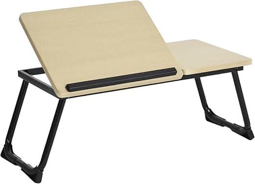 MEUBLE COSY Mesa Plegable para Portátil y Sofá 🖥️ Roble y Negro